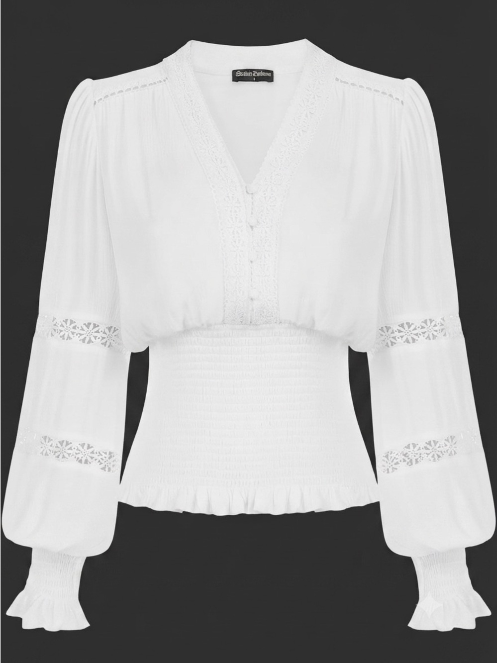 🩵PEASANT BLOUSE Smocked-size Large- PERFECT CONDITION.Some Sheerness.